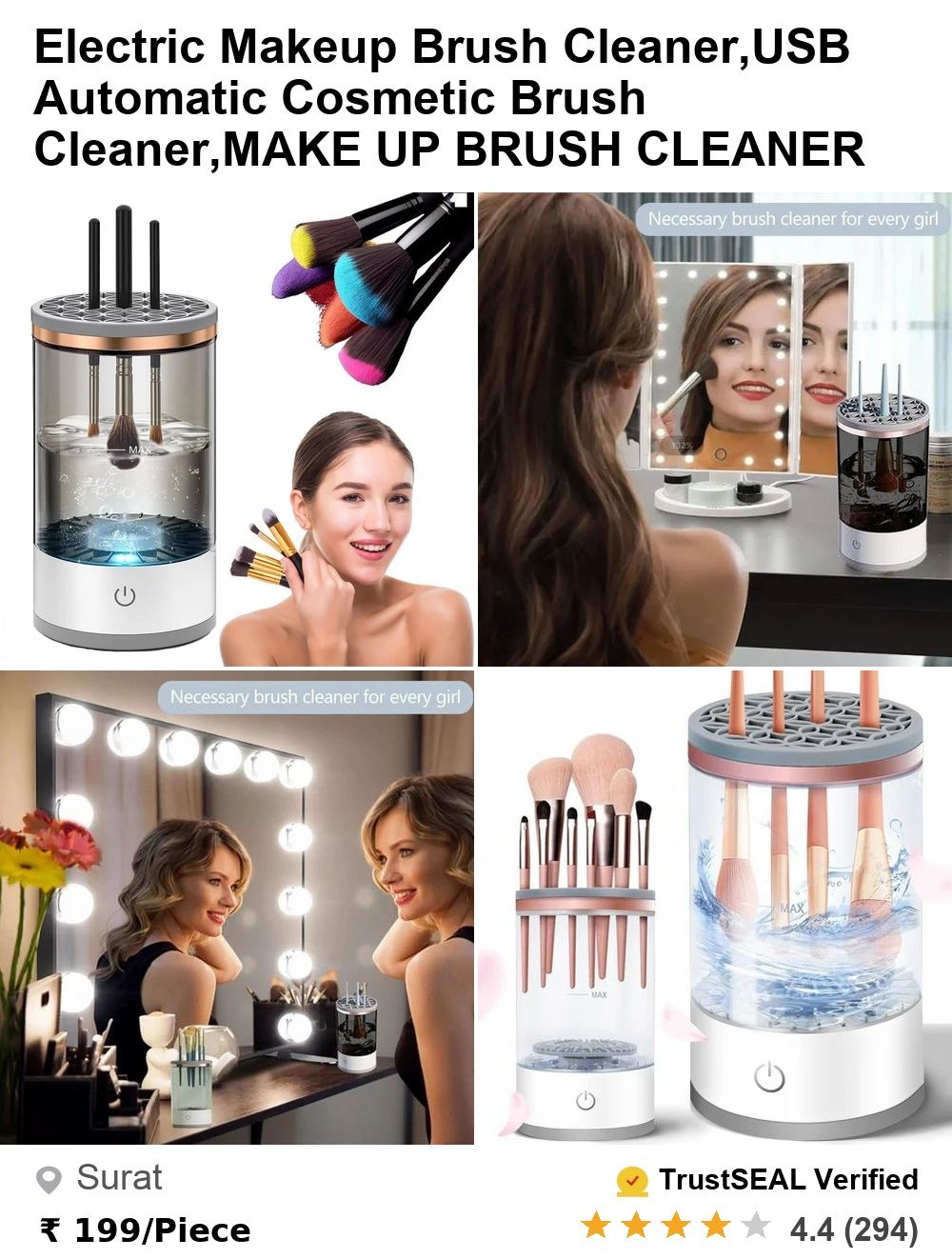 Makeup Brush Cleaner & Dryer – One Button Operation