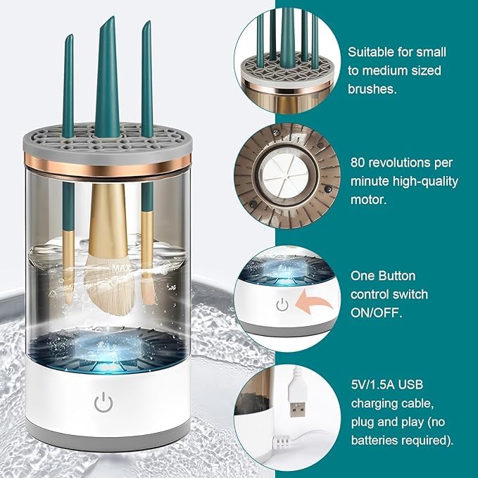 Makeup Brush Cleaner & Dryer – One Button Operation