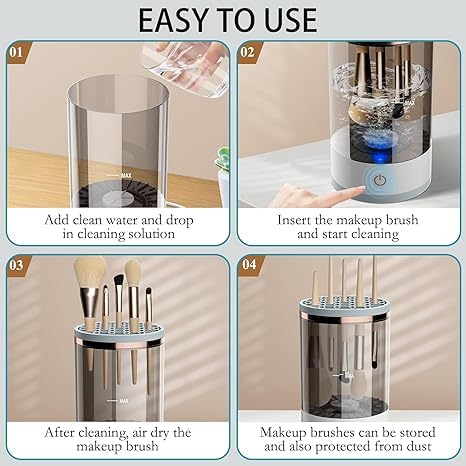 Makeup Brush Cleaner & Dryer – One Button Operation