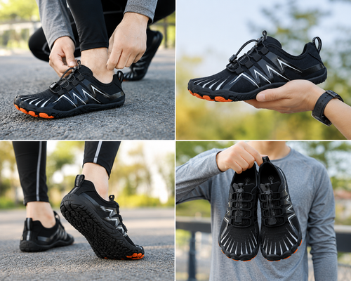Mens Barefoot Black Slip On Trainning Shoes